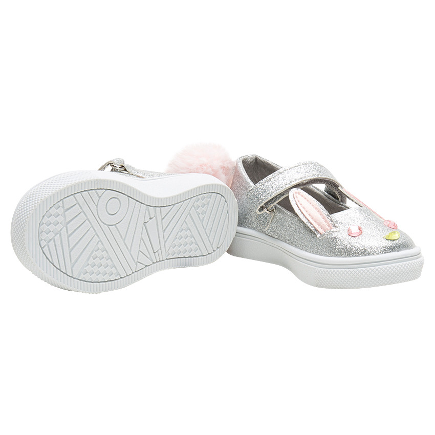 Merceditas con lentejuelas all-over y orejas de relieve 