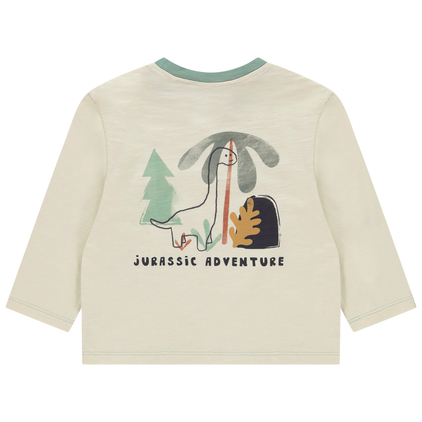 Camiseta de manga larga oversize con estampado de dinosaurios para bebé niño 
