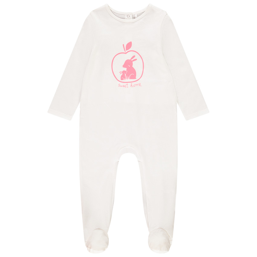 Pelele de manga larga con estampado de conejito para bebé niña 