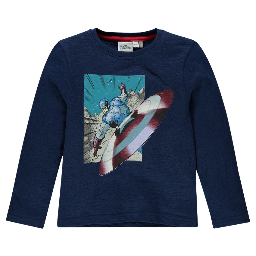 Camiseta manga larga Marvel con estampado Captain America 