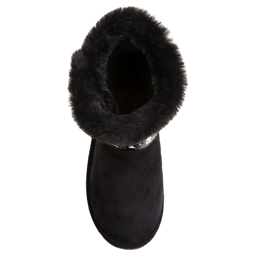 Botas de media caña con efecto antelina y lentejuelas mágicas de la 28 a la 35 