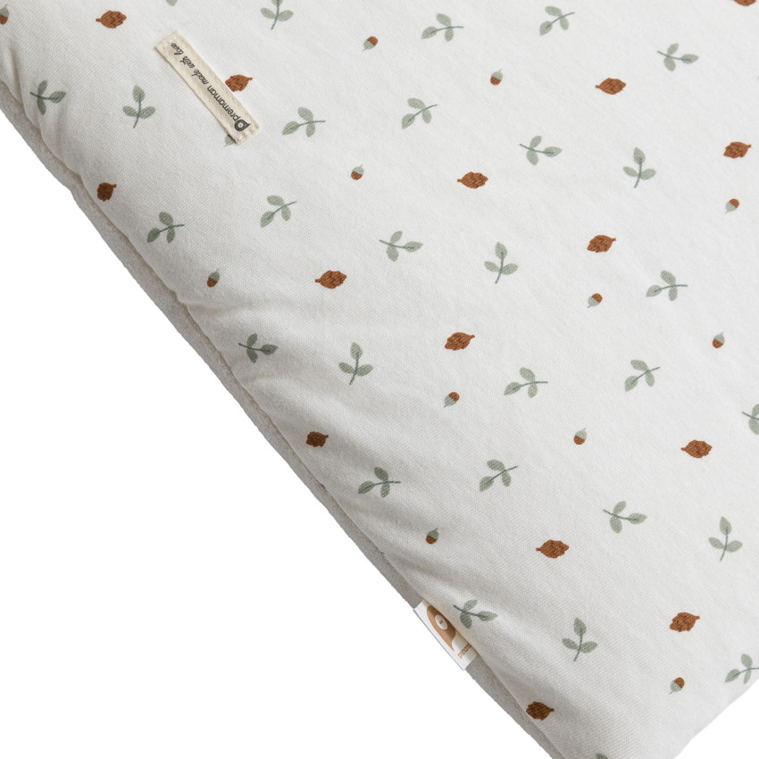 Chichonera de 3 paneles doble cara en terciopelo Rey de los Bosques crudo 