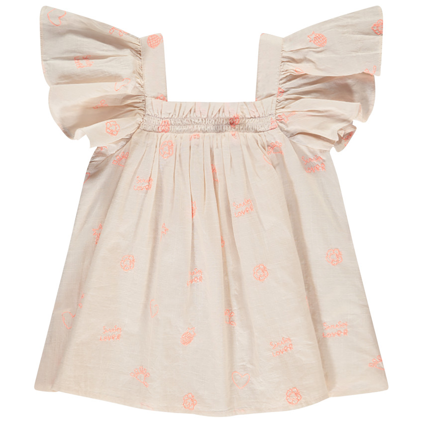 Top peplum estampado fantasía para niña 