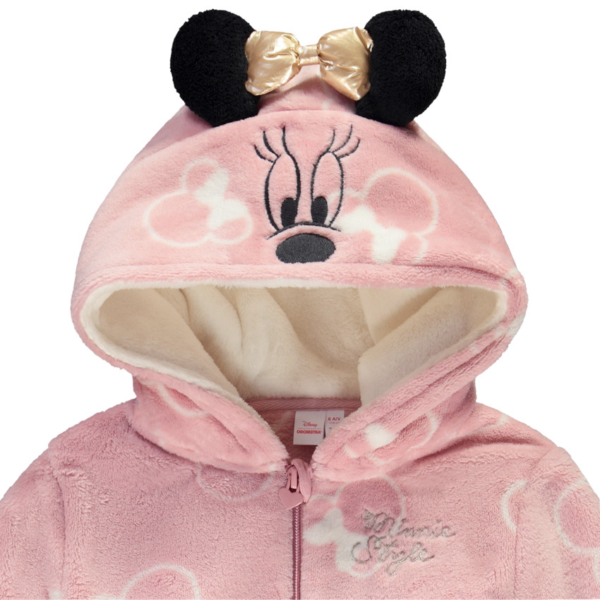 Sobrepijama de sherpa con capucha y orejas de Minnie para niña 