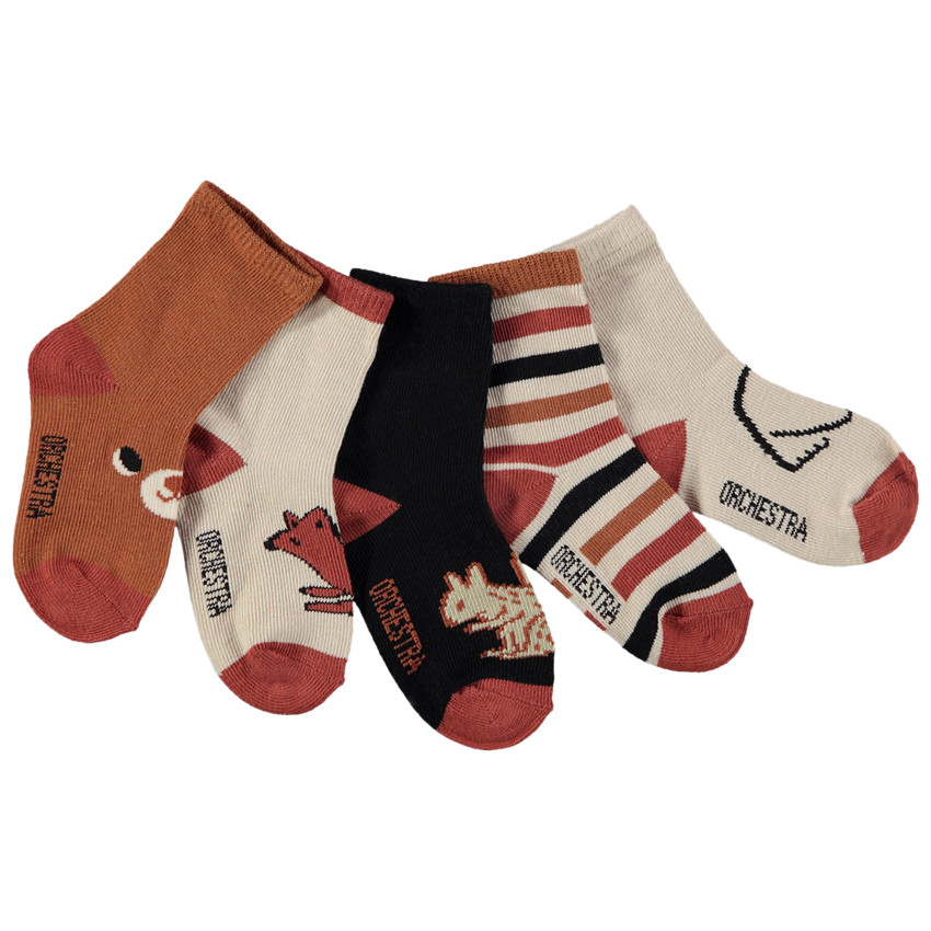 Pack de 5 pares de calcetines motivos forêt para niño  Additional Pack de 5 pares de calcetines motivos forêt para niño