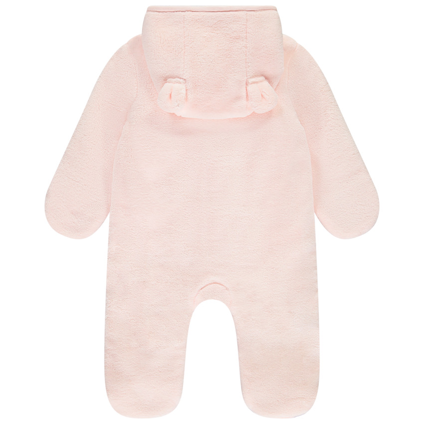 Pelele de sherpa con motivo de osito para bebé niña 