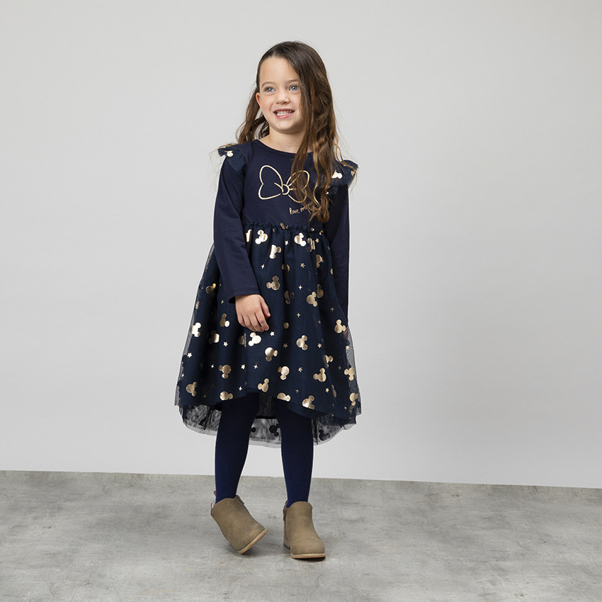 Robe manches longues effet 2 en 1 à imprimé Mickey Disney 