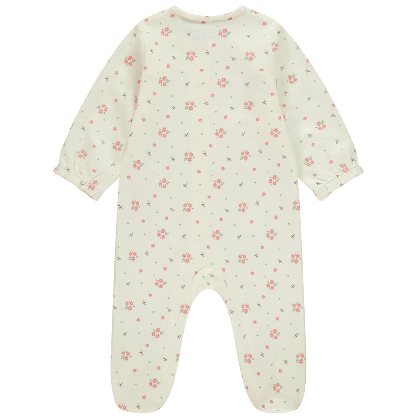 Pelele de manga larga en interlock con estampado floral para bebé niña  Additional Pelele de manga larga en interlock con estampado floral para bebé niña