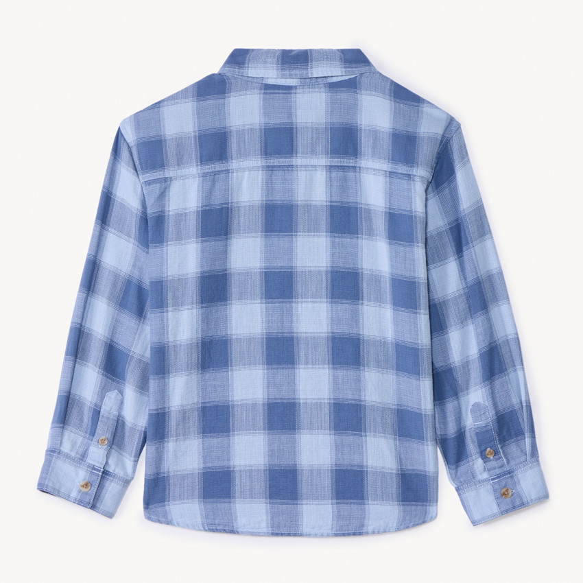 Camisa de cuadros de manga larga para niño 