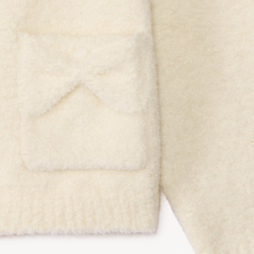 Gilet en tricot à fleurs brodées pour bébé fille 