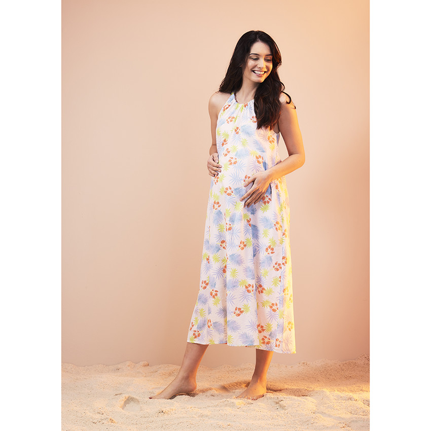 Vestido largo estampado exótico para mujer  Additional Vestido largo estampado exótico para mujer
