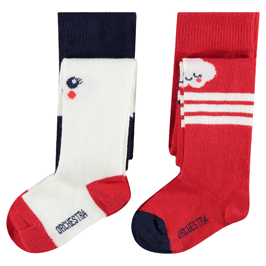 Pack de 2 leotardos gruesos con estampado de espíritu manga en jacquard  Additional Pack de 2 leotardos gruesos con estampado de espíritu manga en jacquard