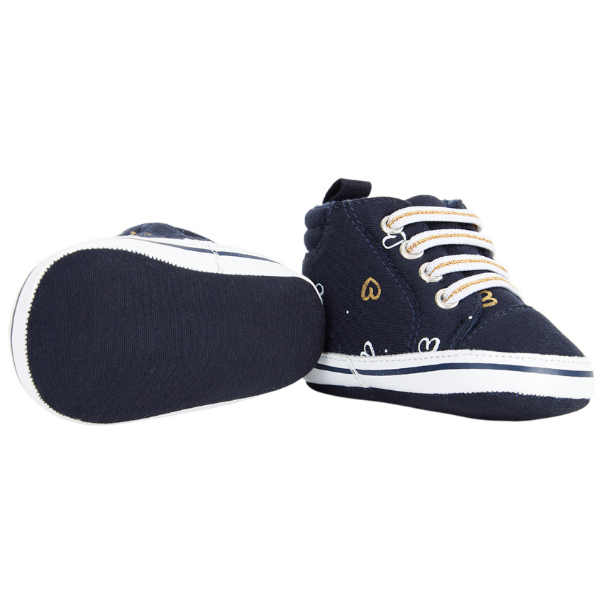 Zapatillas altas con cordones elásticos para niña bebé 