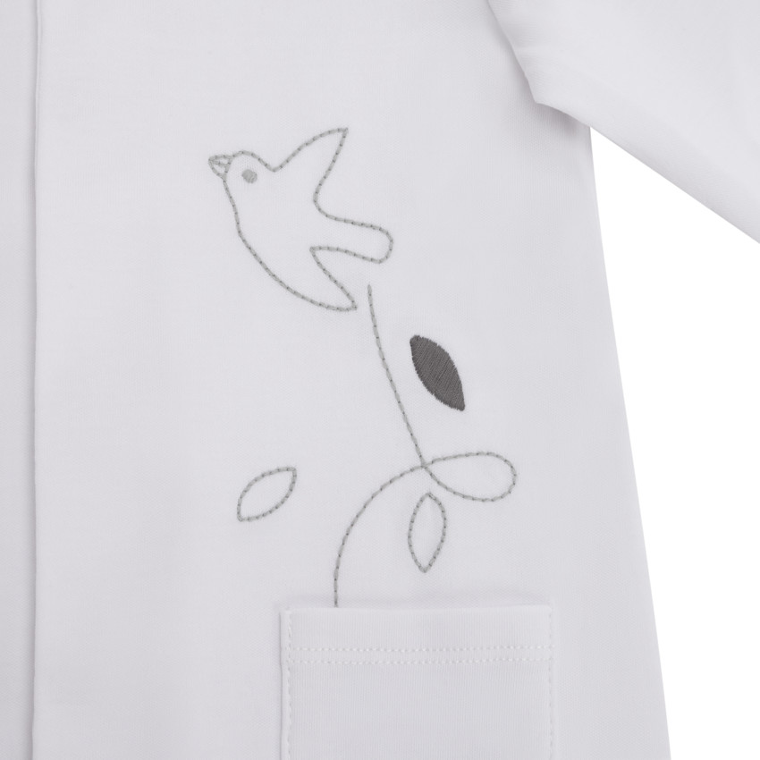 Pelele interlock con motivo de pájaro para bebé niña 