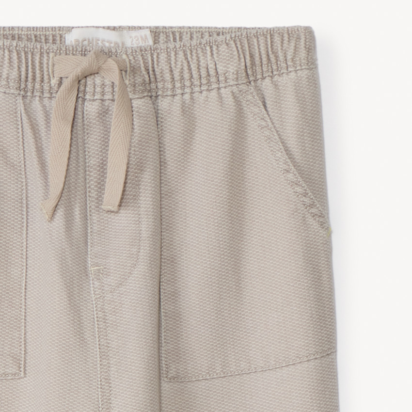 Pantalón de tela lisa para bebé niño 