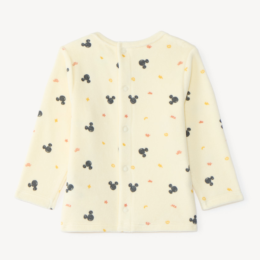 Conjunto de pijama de terciopelo para bebé niño con estampado de Mickey Disney (acabados diferentes según la edad) 