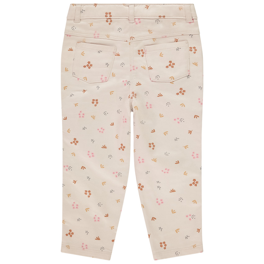 Pantalón slim estampado y forrado de jersey para niña 
