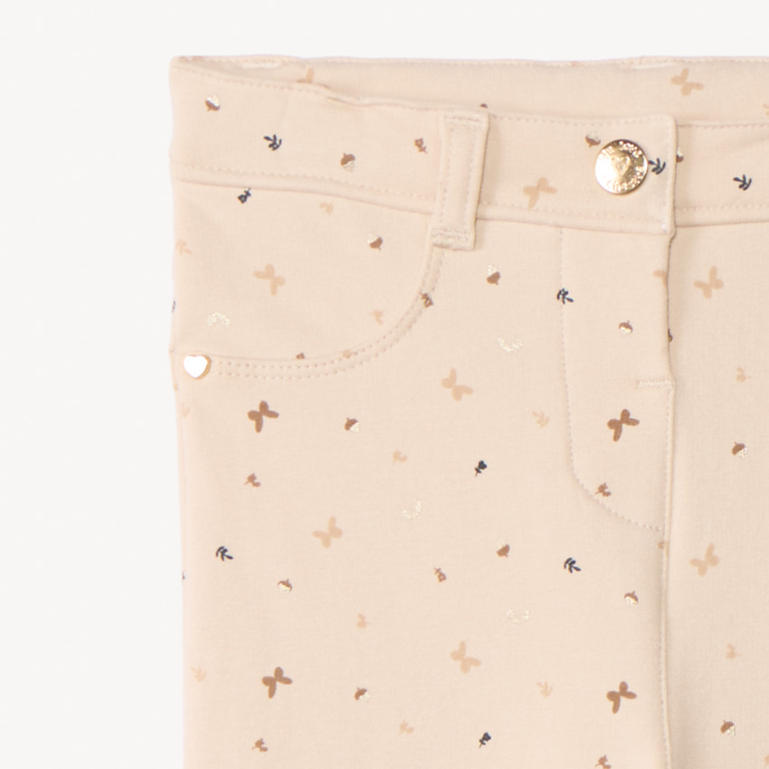 Pantalón de felpa estampado para bebé niña 