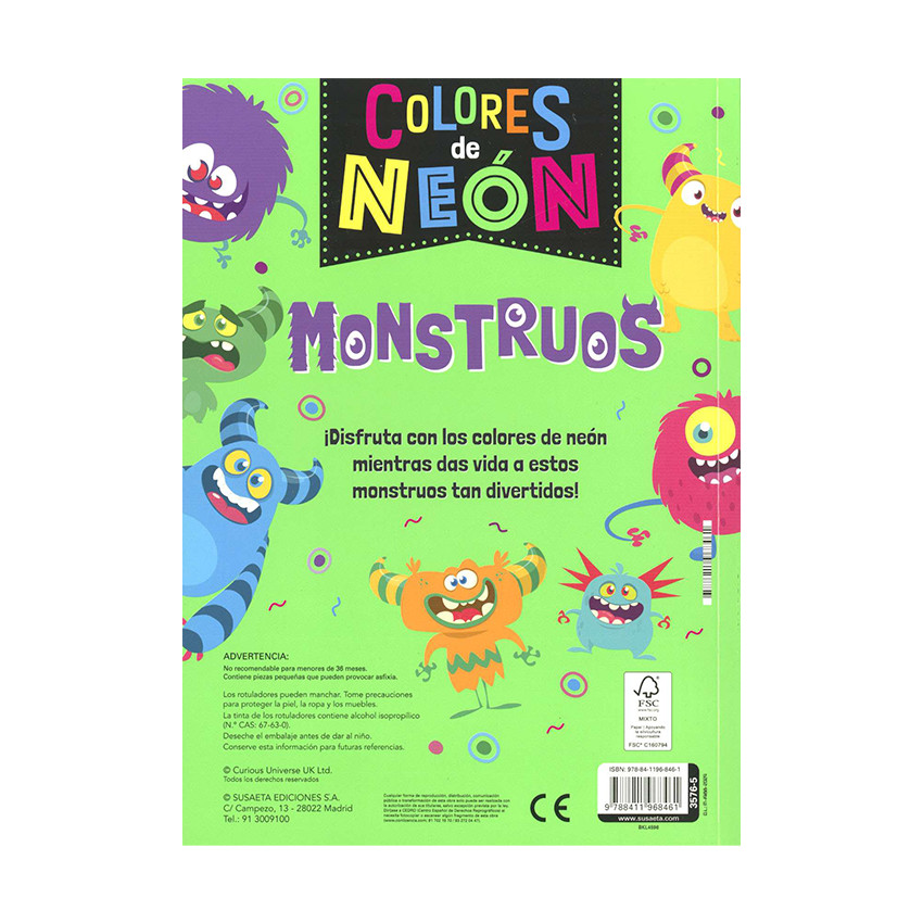 Libro para colorear – Monstruos +3 años 