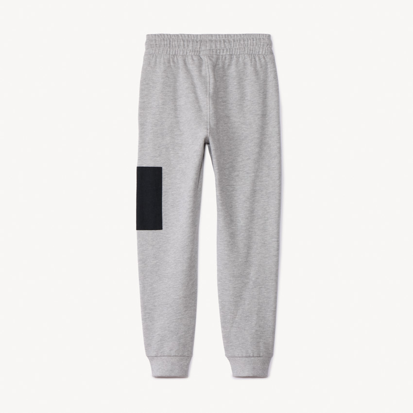 Pantalón jogging de felpa gris jaspeado para niño 