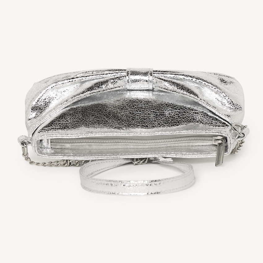 Sac bandoulière similicuir métallisé avec nœud pour fille  