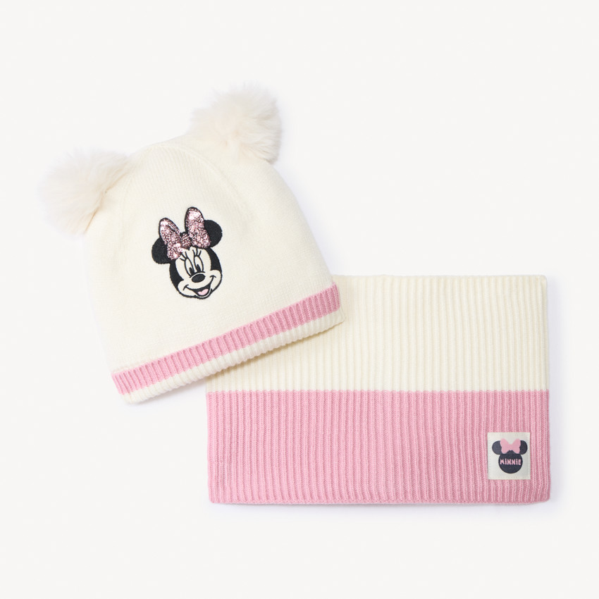 Set bonnet + snood Minnie Disney pour fille  