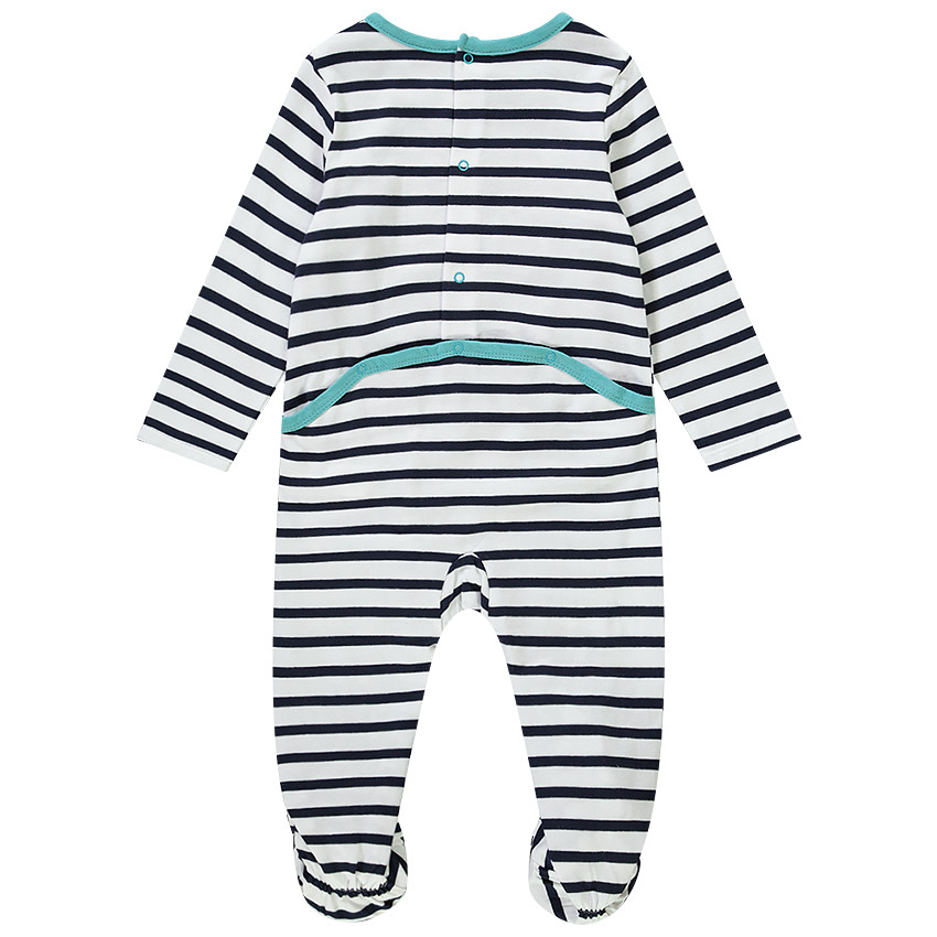 Pack de 3 peleles de algodón para bebé niño con estampado de peces y ballenas 