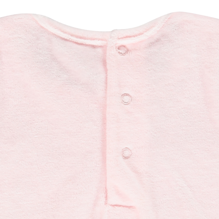 Pelele de terciopelo con mensaje para bebé niña 