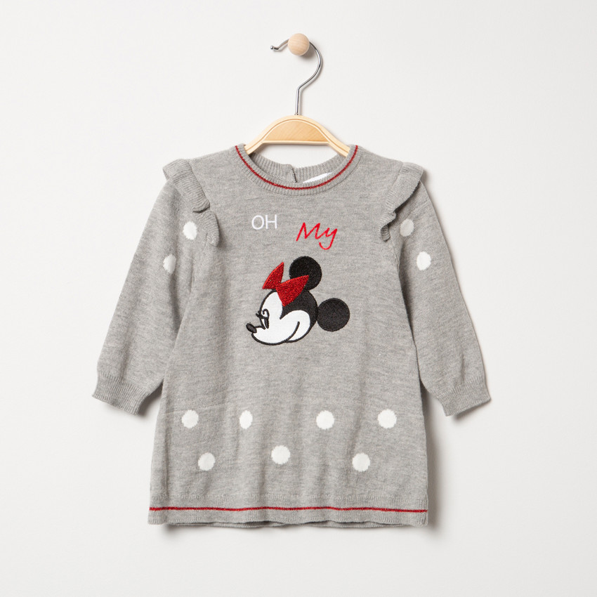 Vestido de manga larga de punto con bordados de Minnie Disney  Additional Vestido de manga larga de punto con bordados de Minnie Disney