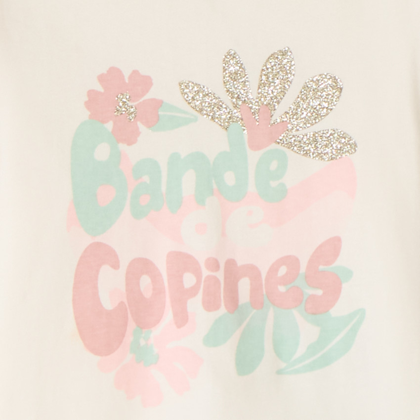 Conjunto de pijama de 2 piezas fantasía con pantalón de lunares para niña 