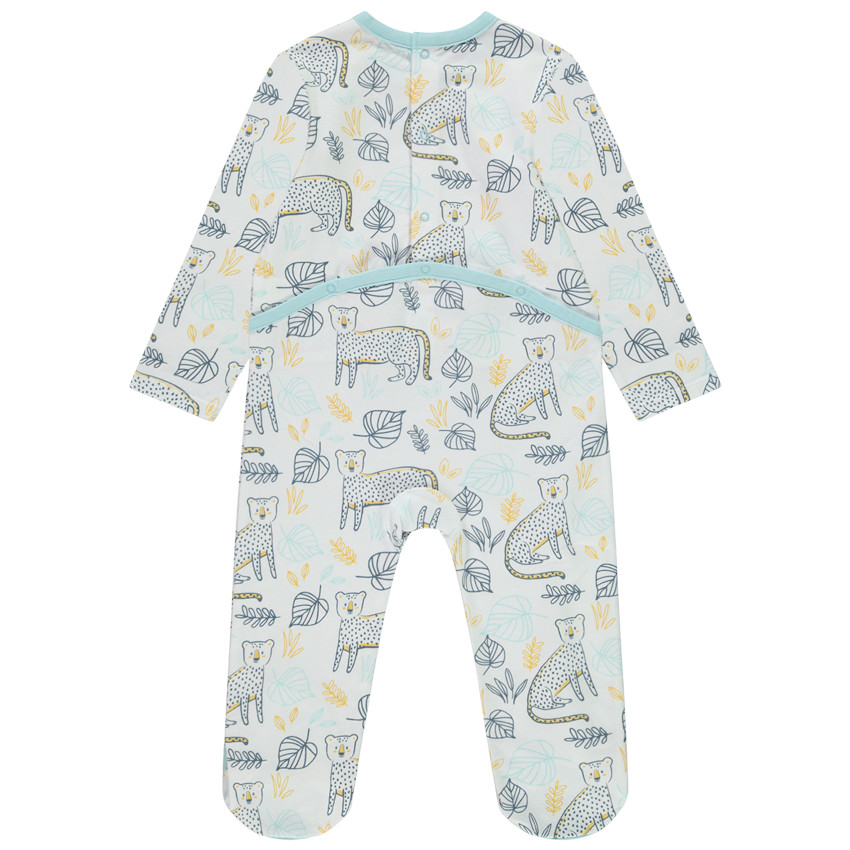 Lote de 3 peleles motivos felinos para bebé niño con aperturas diferentes según la edad 