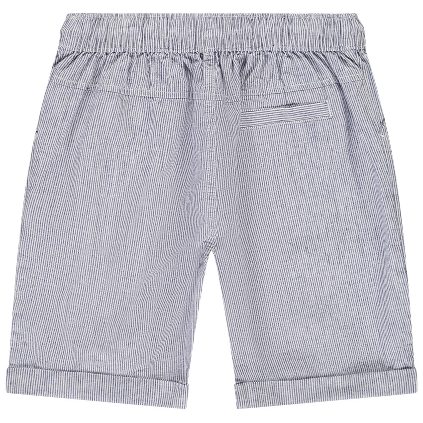 Bermuda de tela con rayas para niño 