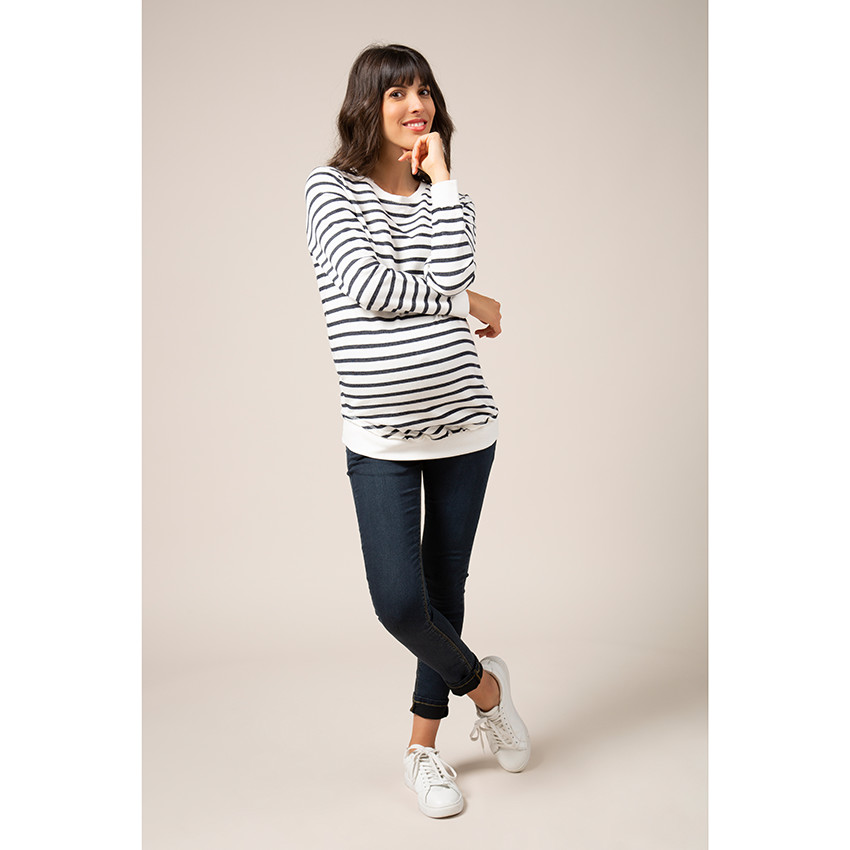 Sudadera de maternidad estilo marinero 