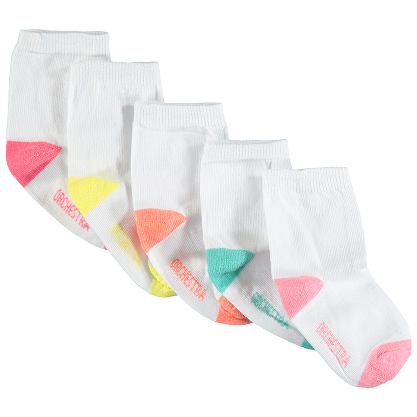 Pack de 5 pares de calcetines con puntera y talón en contraste  Additional Pack de 5 pares de calcetines con puntera y talón en contraste