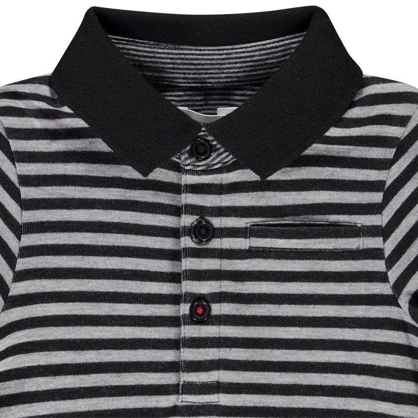 Polo manga larga de rayas para bebé niño Main Polo manga larga de rayas para bebé niño