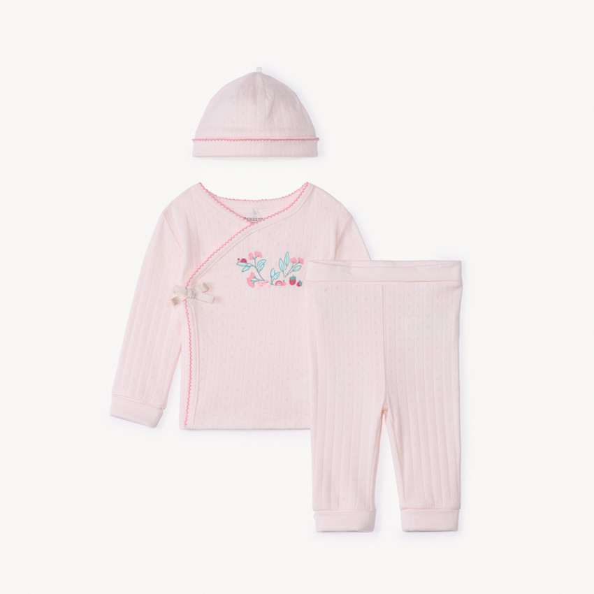 Conjunto de 3 piezas evolutivo de punto para niña bebé 