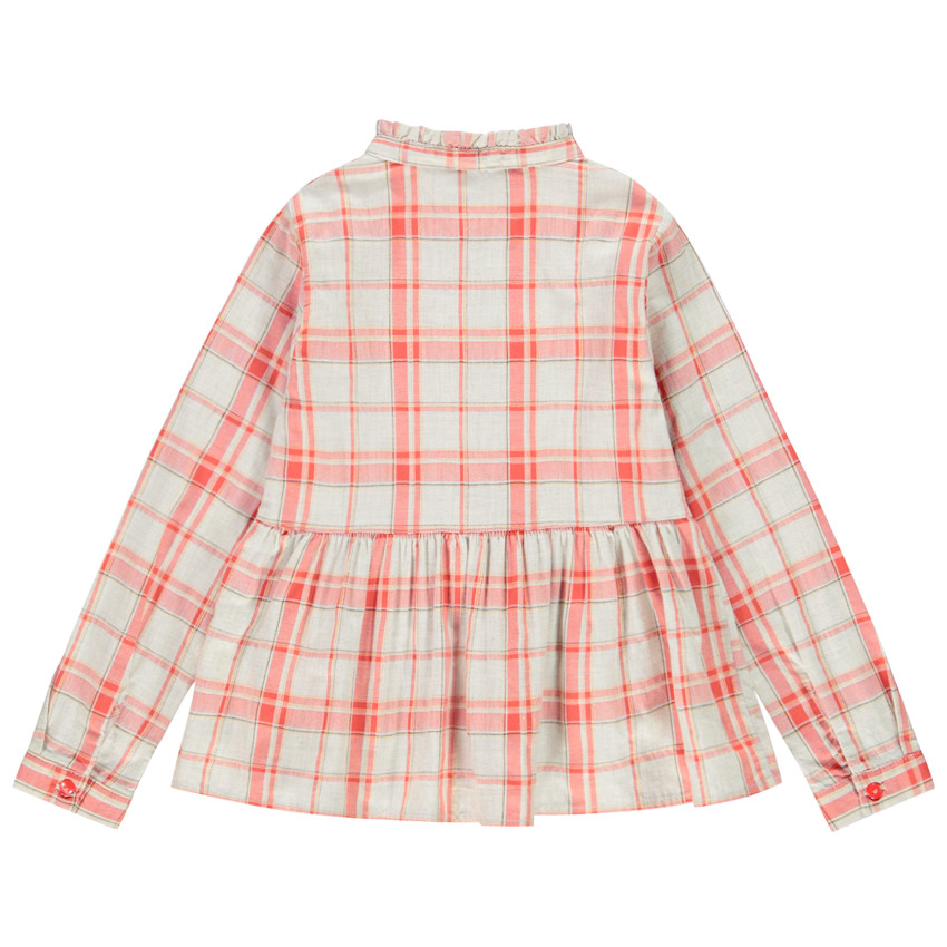 Túnica manga larga print cuadros 