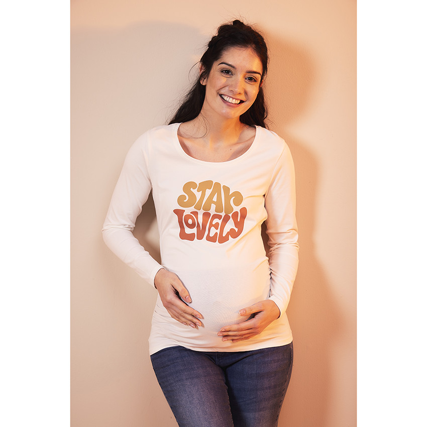 Polera Embarazada Remera Embarazada Estampada Camiseta De Embarazo