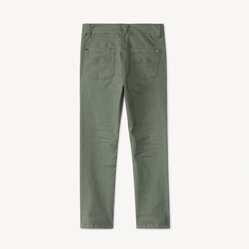 Pantalón de sarga lisa efecto arrugado para niño 