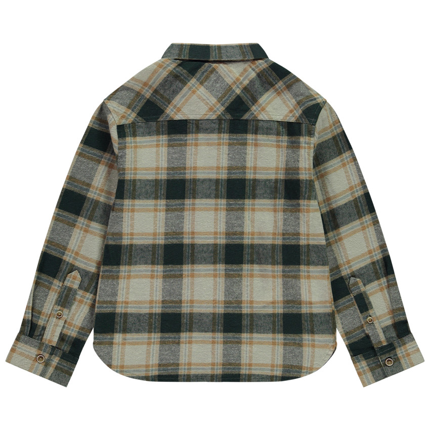 Camisa de manga larga a cuadros para niño 