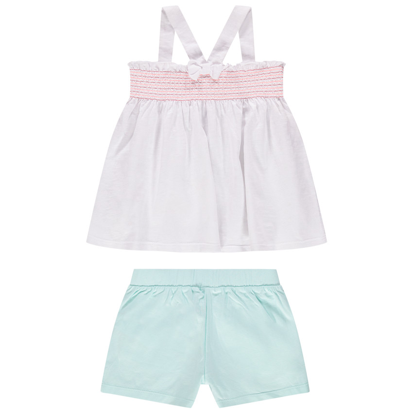 Conjunto con Camiseta de flores y pantalon corto liso  Additional Conjunto con Camiseta de flores y pantalon corto liso