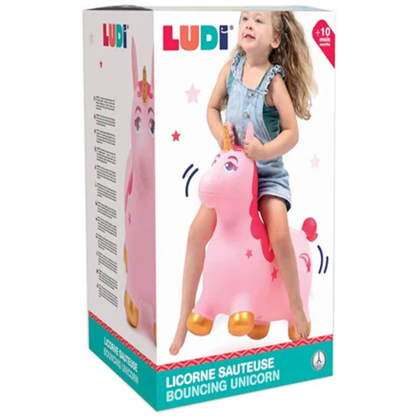 Licorne magique rebondissante Rose 