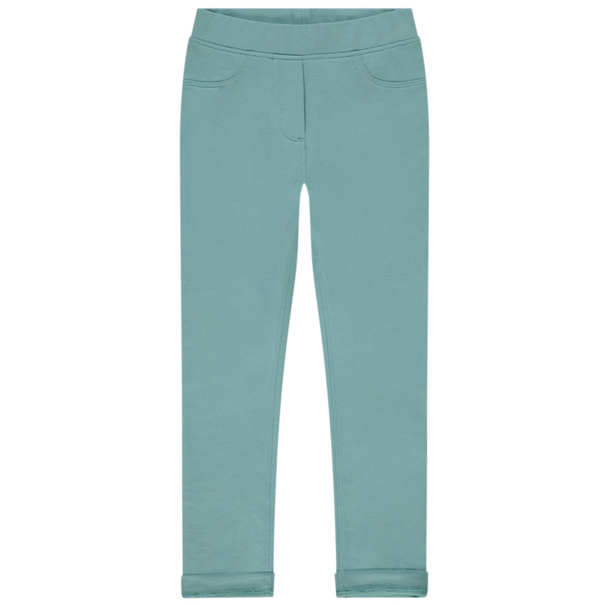 Jeggings de felpa lisa para niña 