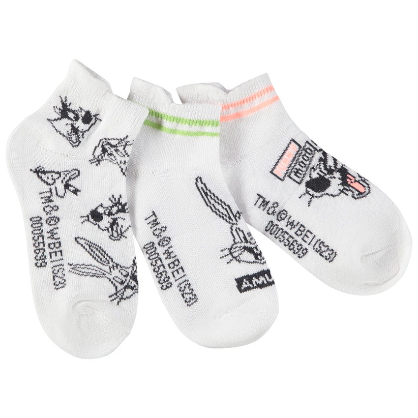 Pack de 3 pares de calcetines Looney Tunes Warner para niño 