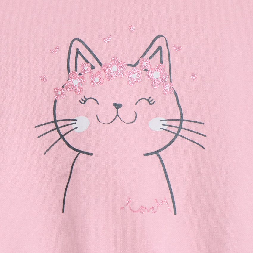 Sudadera oversized estampada para bebé niña 