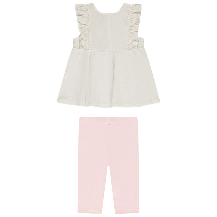 Ensemble en jersey tunique brodée + caleçon pour bébé fille  Additional Ensemble en jersey tunique brodée + caleçon pour bébé fille