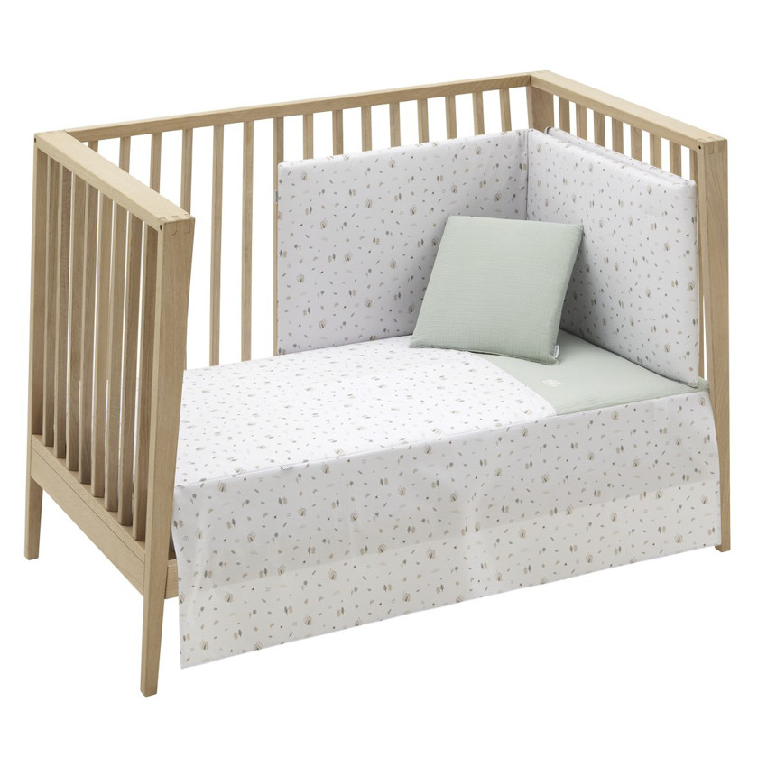 JGO 2 PCS.COLCHA I-V. CUNA 60 GREENY VERDE 60x120x3 CM 