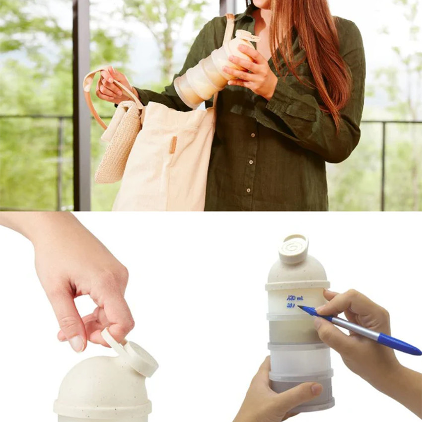 Caja dosificadora de leche Babydose mineral beige 