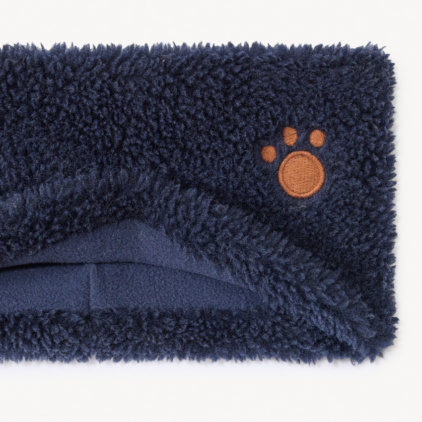 Cuello tubular liso con efecto borreguito y forro de micropolar para bebé 