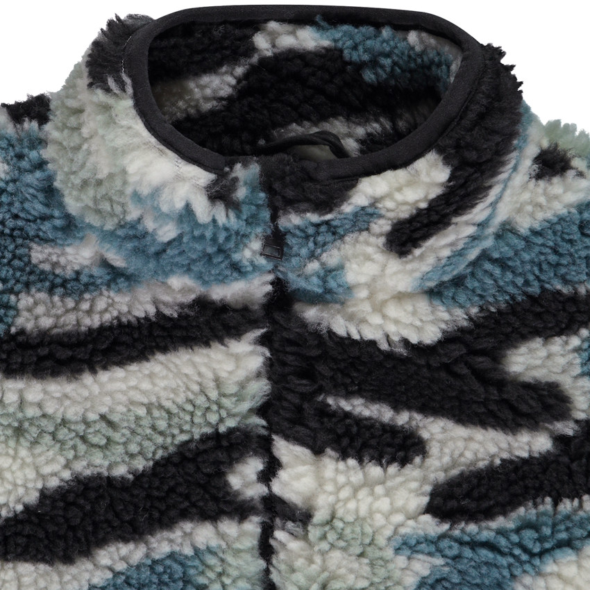 Chaqueta de sherpa con estampado de camuflaje niño 